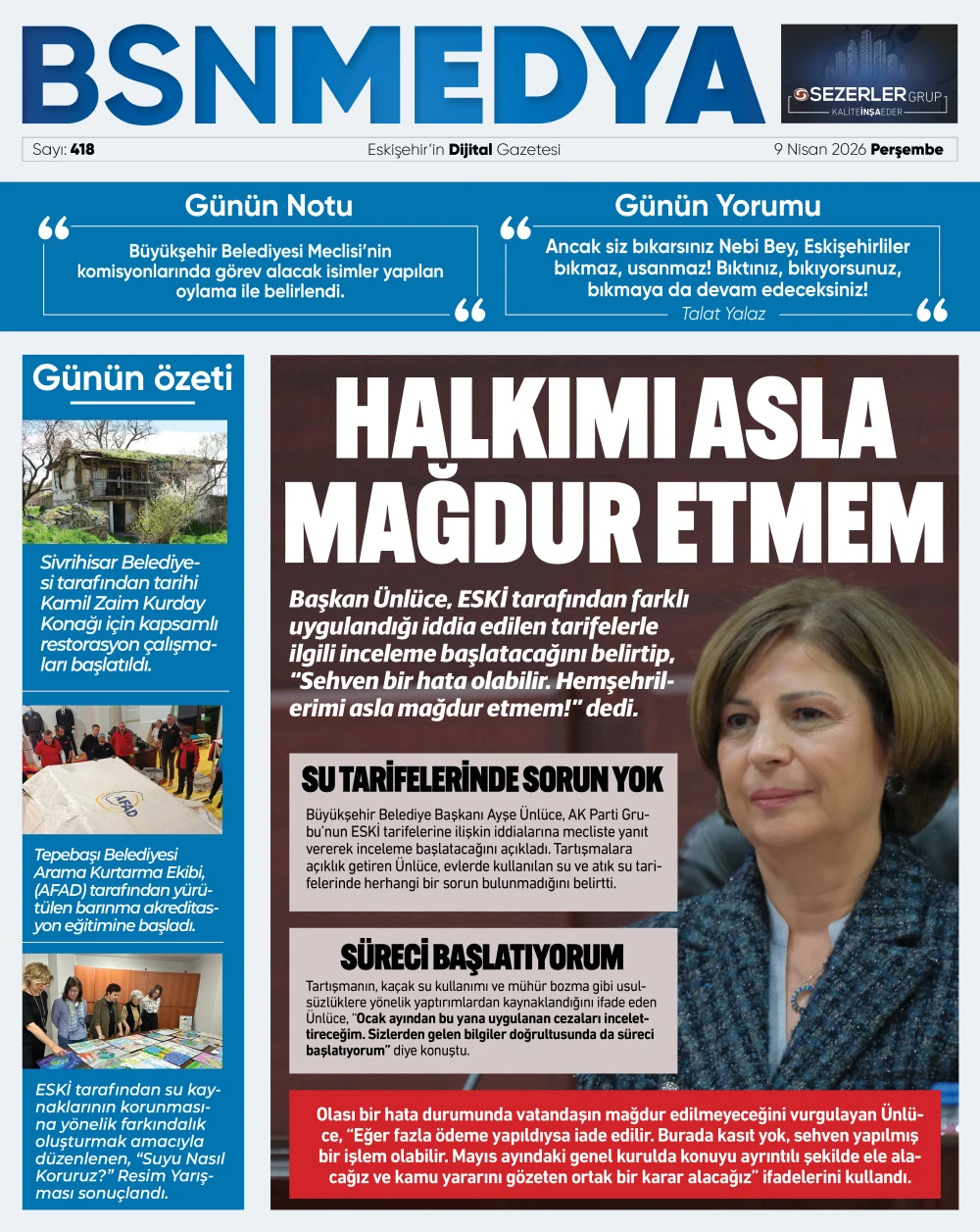 418_bsnmedya_eskisehir_haber_bsngazete_unluce_halki_asla_magdur_etmem