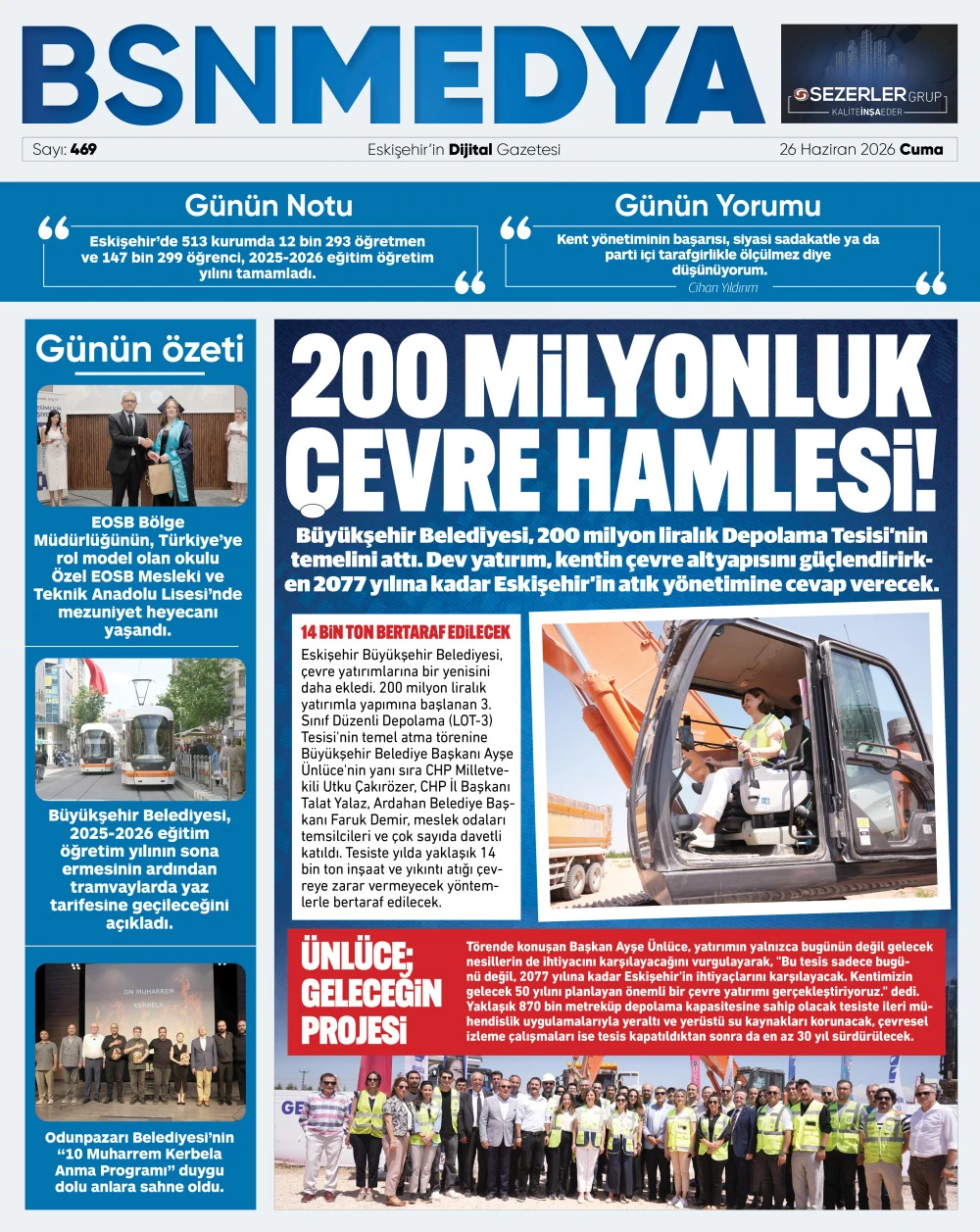 469_bsnmedya_eskisehir_haber_bsngazete_200_milyonluk_cevre_yatirimi