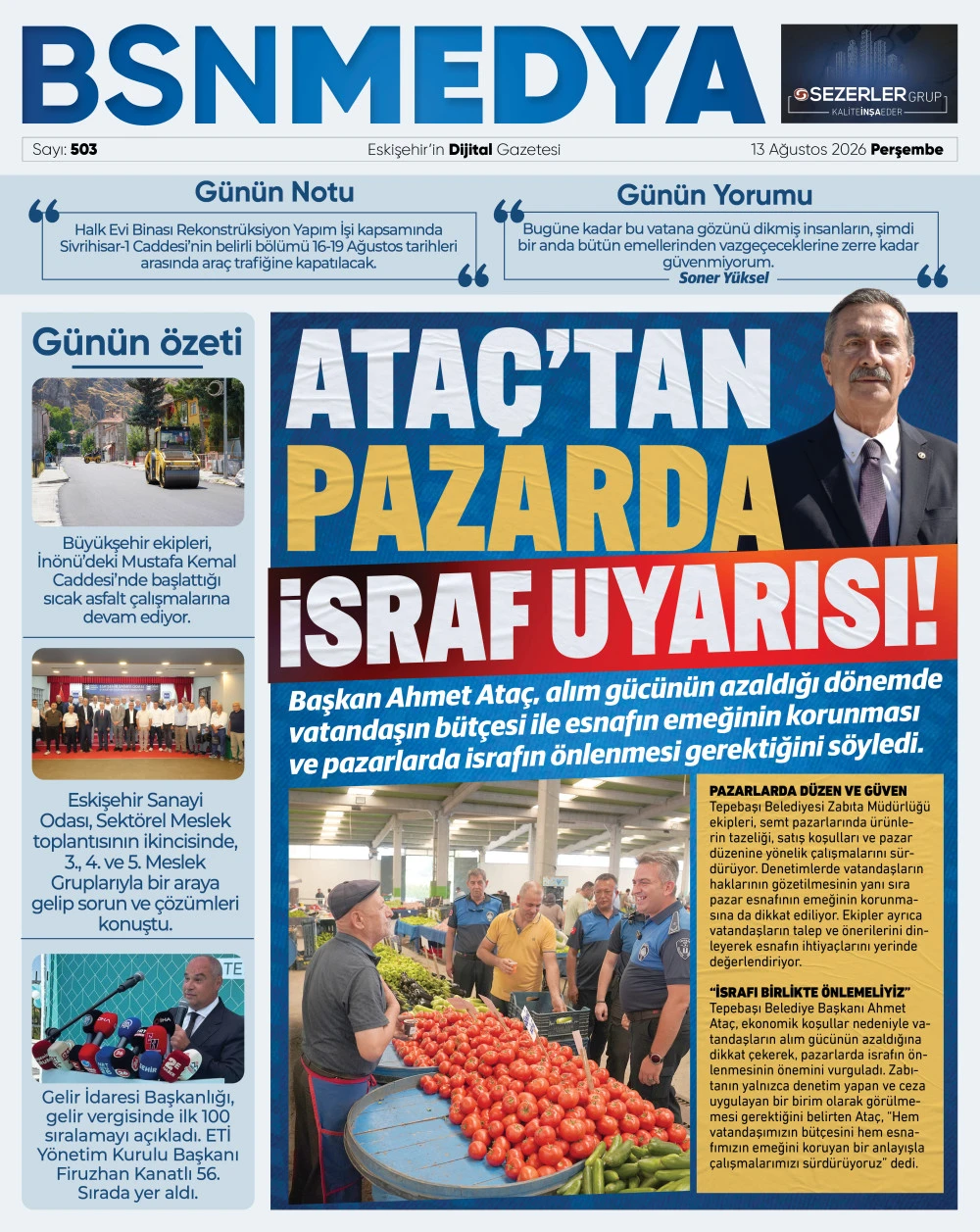 503_bsnmedya_eskisehir_haber_bsngazete_atac_pazar_israf_uyarisi