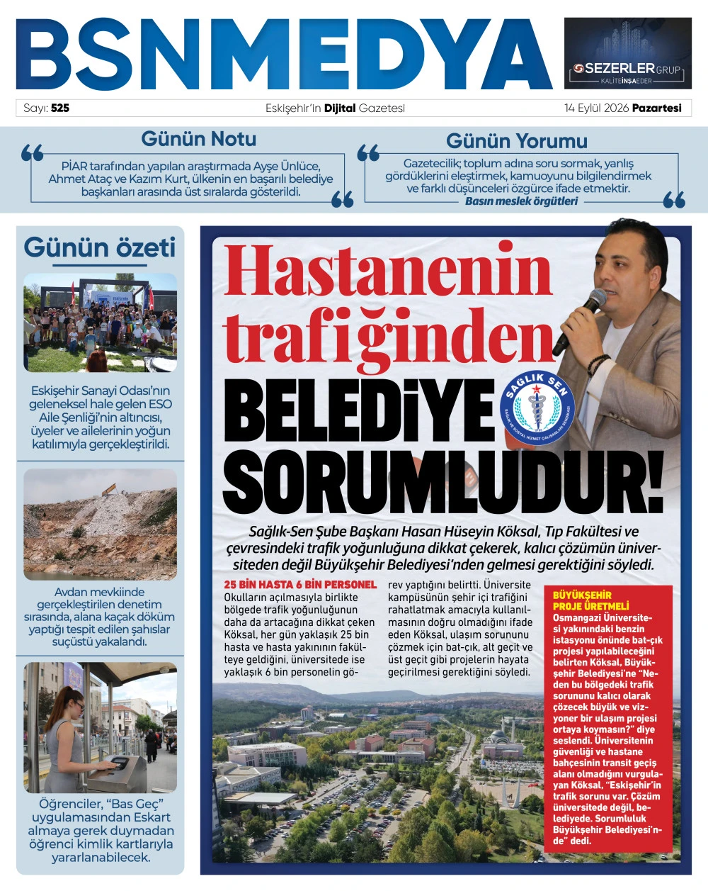 525_bsnmedya_eskisehir_bsngazete_hastane_trafiginden_belediye_sorumludur
