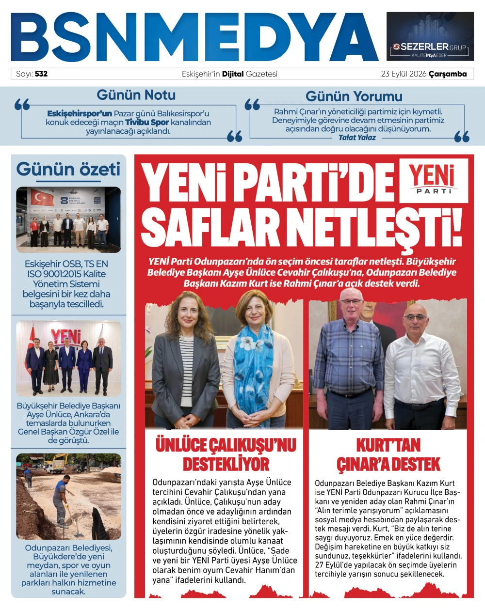 Yeni Partide saflar netleşti