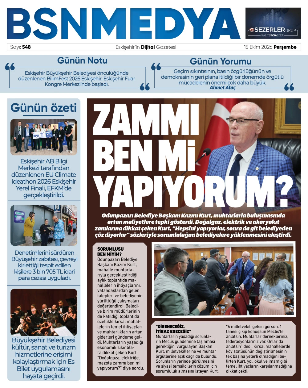 Zammı ben mi yapıyorum