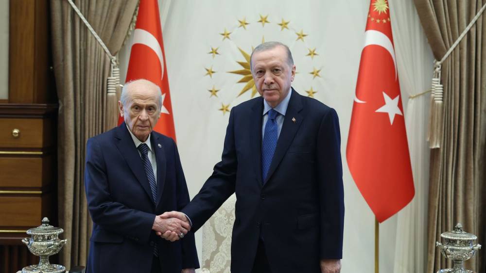 Erdoğan, MHP Genel Başkanı Bah&ccedil;eli&rsquo;yi Beştepe&rsquo;de kabul etti