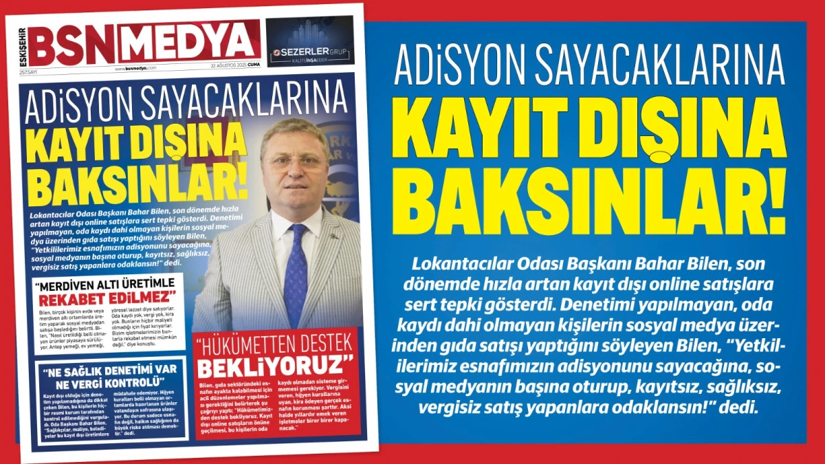 Adisyon sayacaklarına kayıt dışına baksınlar!