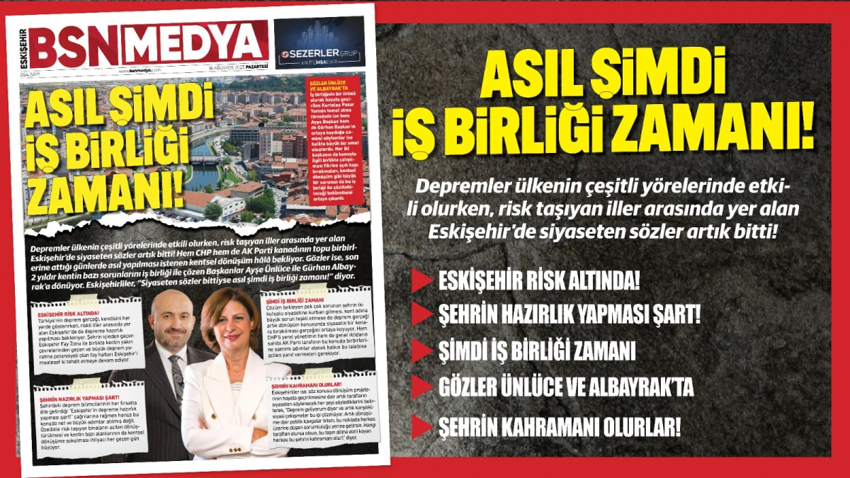 Asıl şimdi iş birliği zamanı!