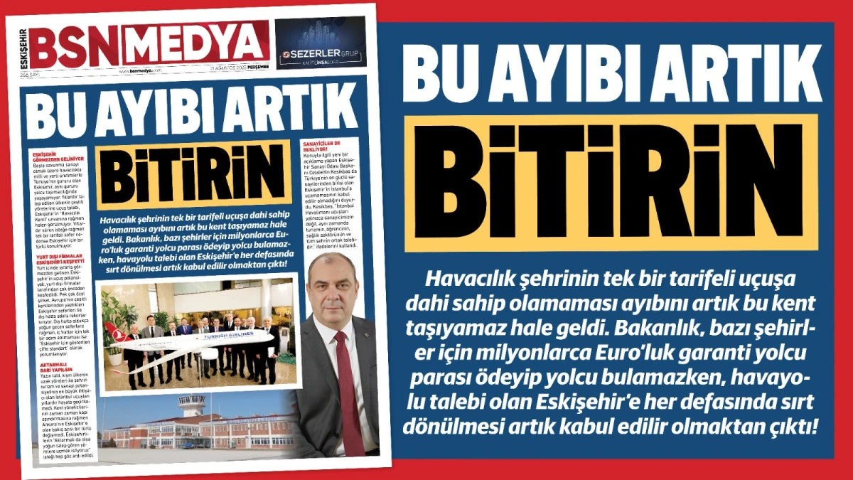 Bu ayıbı artık bitirin!