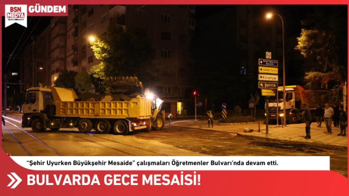 Bulvarda gece mesaisi