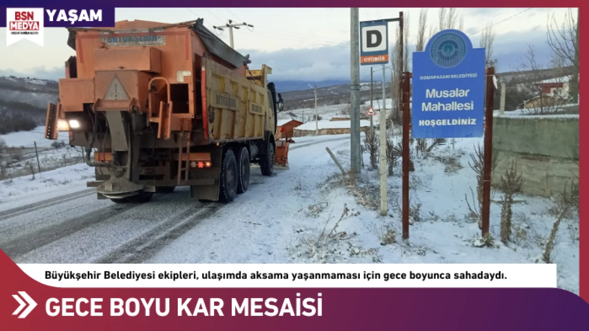 Gece boyu kar mesaisi