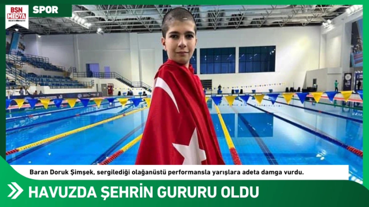 Havuzda şehrin gururu oldu
