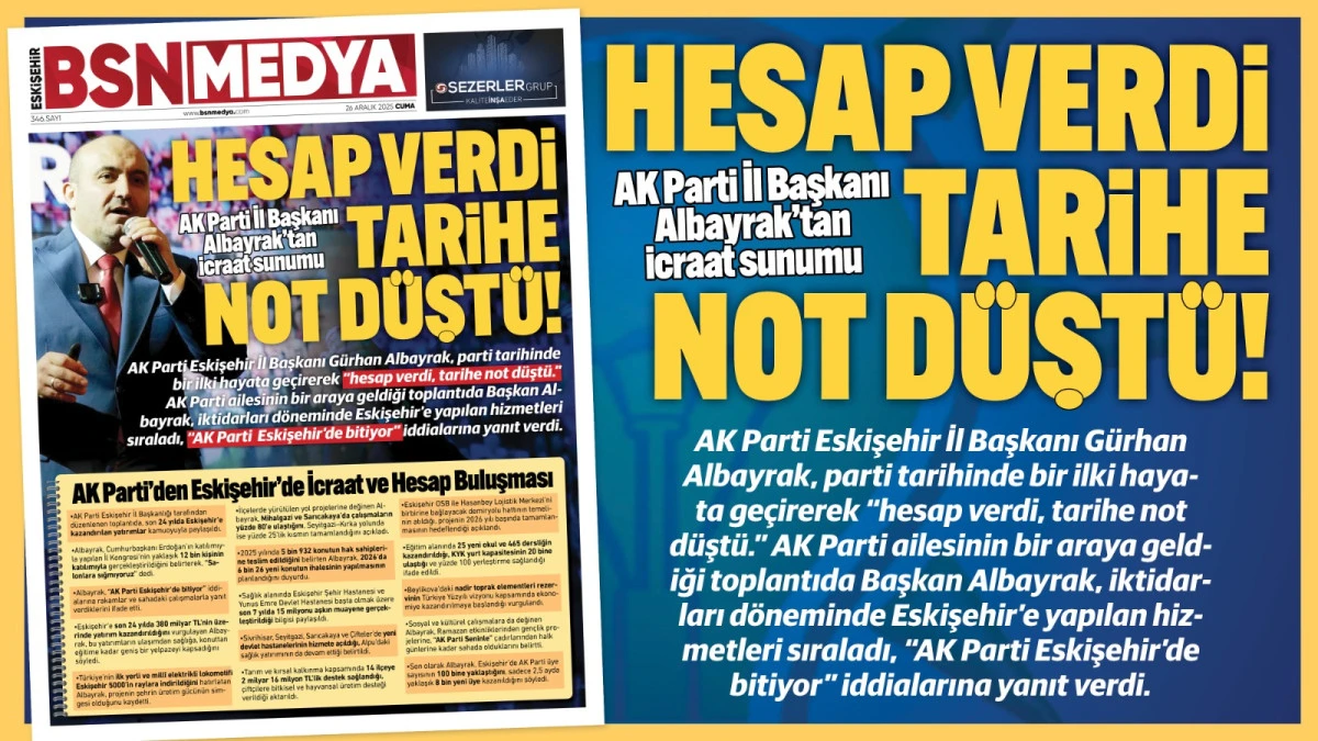 Hesap Verdi, Tarihe Not D&uuml;şt&uuml;!