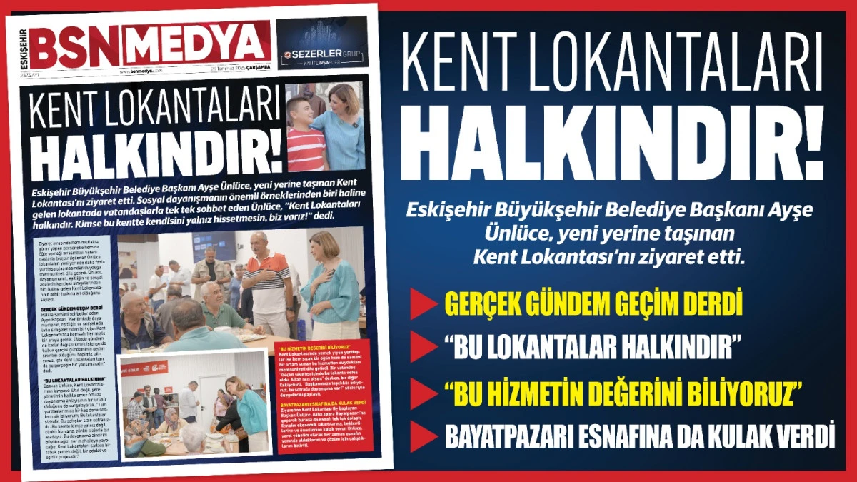 Kent lokantaları halkındır!