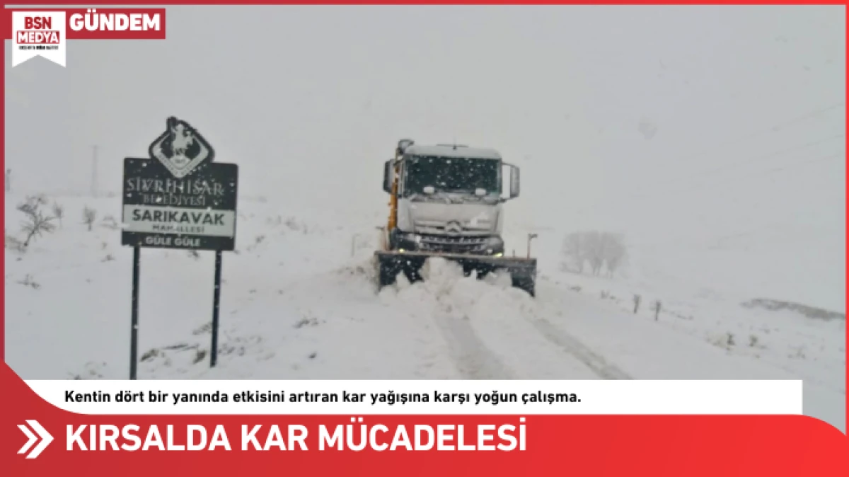 Kırsalda kar m&uuml;cadelesi