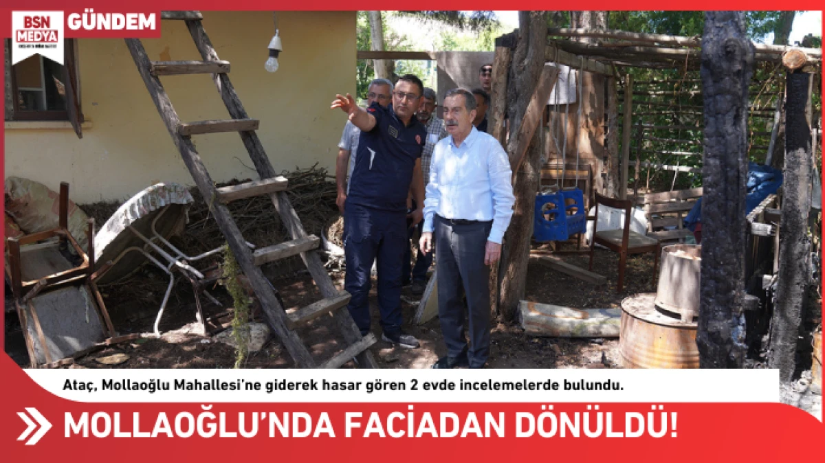 Mollaoğlu’nda faciadan dönüldü!