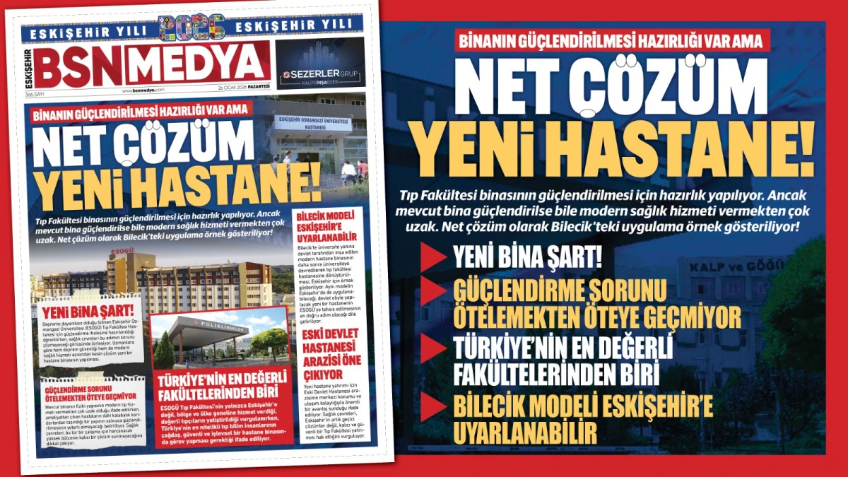 Net &ccedil;&ouml;z&uuml;m yeni hastane!
