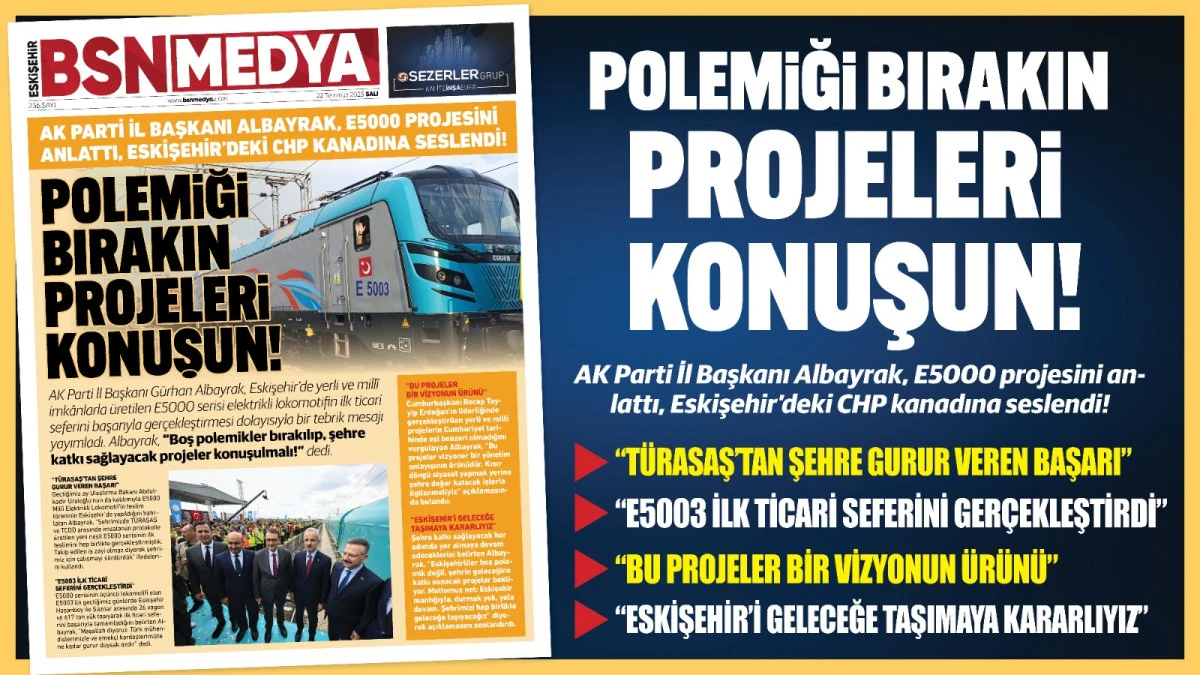 Polemiği bırakın projeleri konuşun!