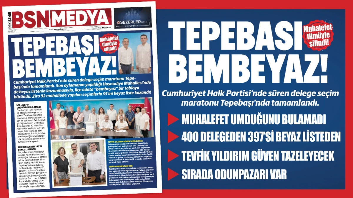 Tepebaşı bembeyaz!