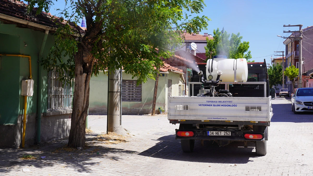 Tepebaşı&rsquo;da &ccedil;evreci ila&ccedil;lama s&uuml;r&uuml;yor