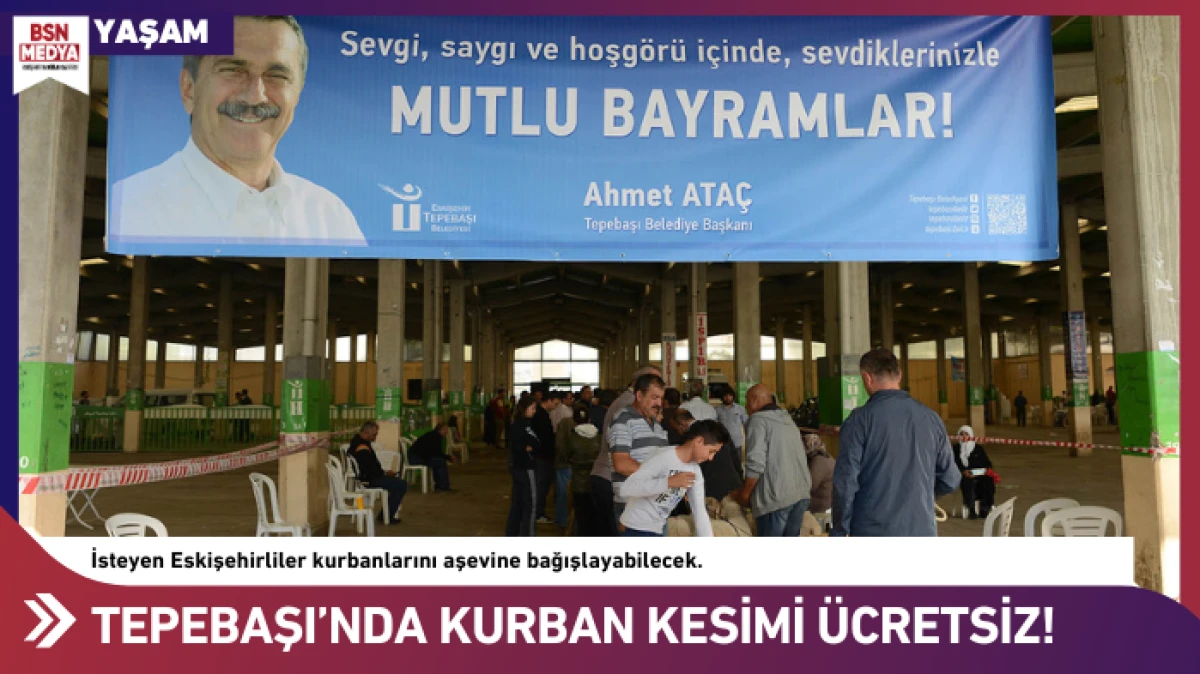 Tepebaşı’nda kurban kesimi ücretsiz