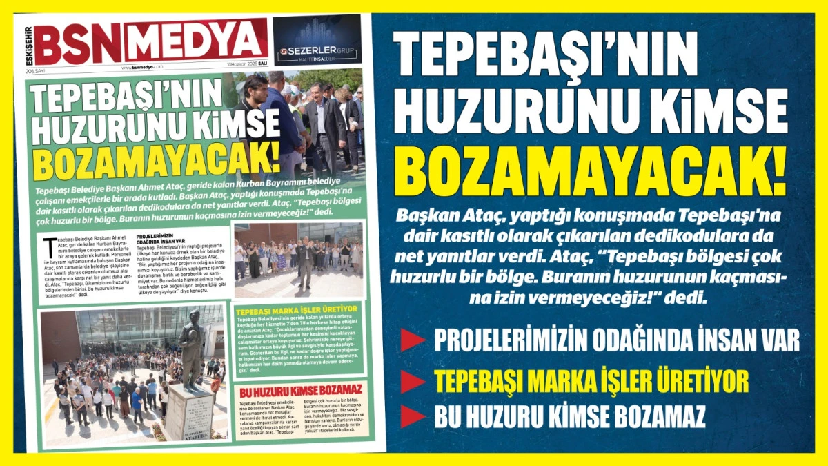 Tepebaşı’nın huzurunu kimse bozamayacak!